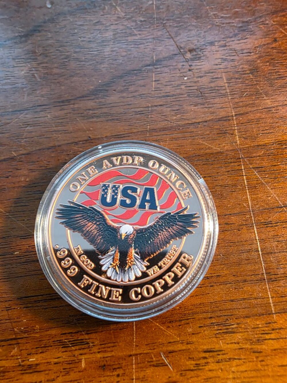 1 OZ COPPER UNITED STATES OF AMERICAN EAGLE COIN